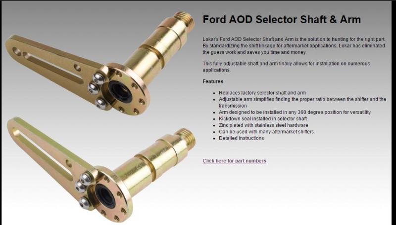 Shifter Linkage Bolt Size For Aod Lever Selector Shaft 1969 70